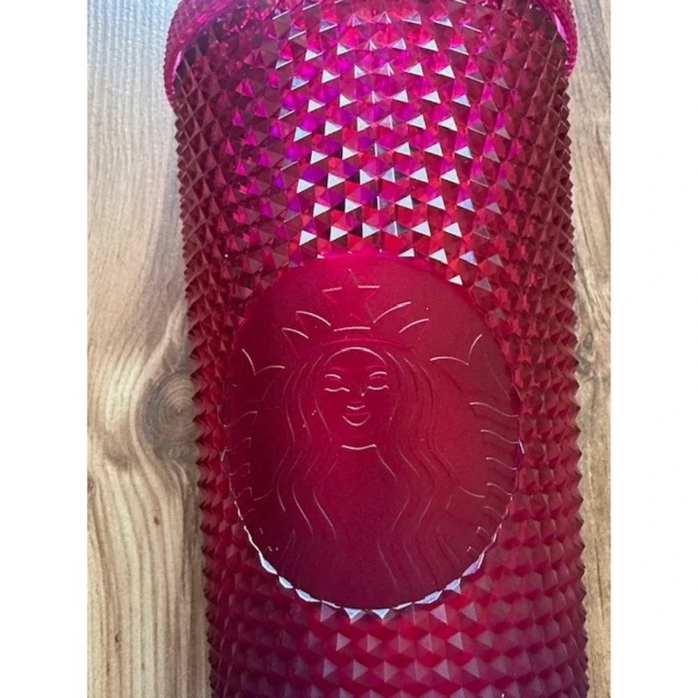 Starbucks‎ Disney World Red Studded Tumbler 24 oz Cold Cup with Straw